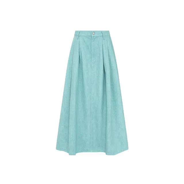 美洋 清新阔腿半身裙牛仔长裙 女款