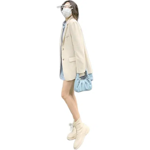 水中花 西装女小个子春季高级感炸街小西服截短外套 女款