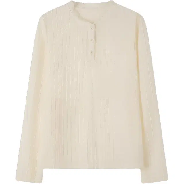 潞优野 轻通勤木耳边法式气质叠穿肌理感长袖衬衫 女款