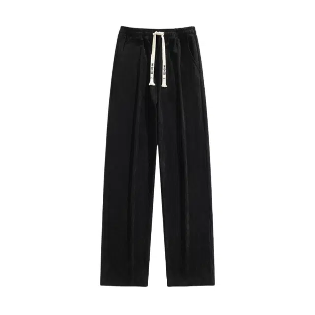 半空山 半空山美式复古高街纯色基础款灯芯绒免烫抗皱垂感堆叠感拖地直筒休闲裤 男女同款