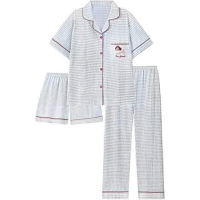 顶瓜瓜 夏季情侣透气简约休闲亲肤可外穿家居服睡衣套装 男女同款