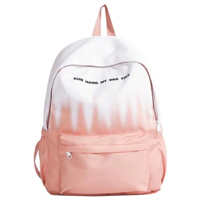 帕克熊 水彩泼墨渐变小众设计高级感学生日常通勤上课背包 尼龙布 双肩包 男女同款情侣款 多色