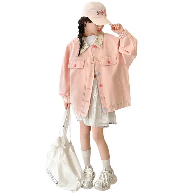 帕兰朵上装 潮流时尚百搭休闲运动彩扣碎花外套 青少年