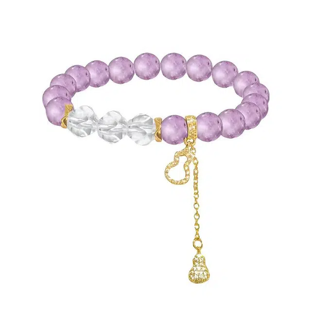 陌阡雪 【福禄葫芦】九紫离火 新中式复古气质轻奢高级感 学业事业顺利上岸 增强磁场#好运天然 紫水晶 手串 女款