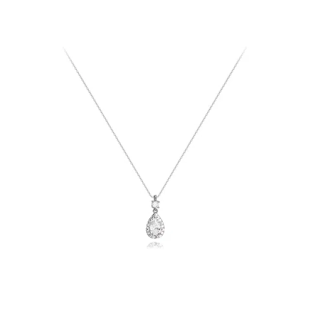 【纯银999 | 海洋之心】 六桂福珠宝 小众设计经典百搭学生日常简约高级感精致轻奢极简通勤约会温柔气质可调节锁骨链 足银 项链 女款