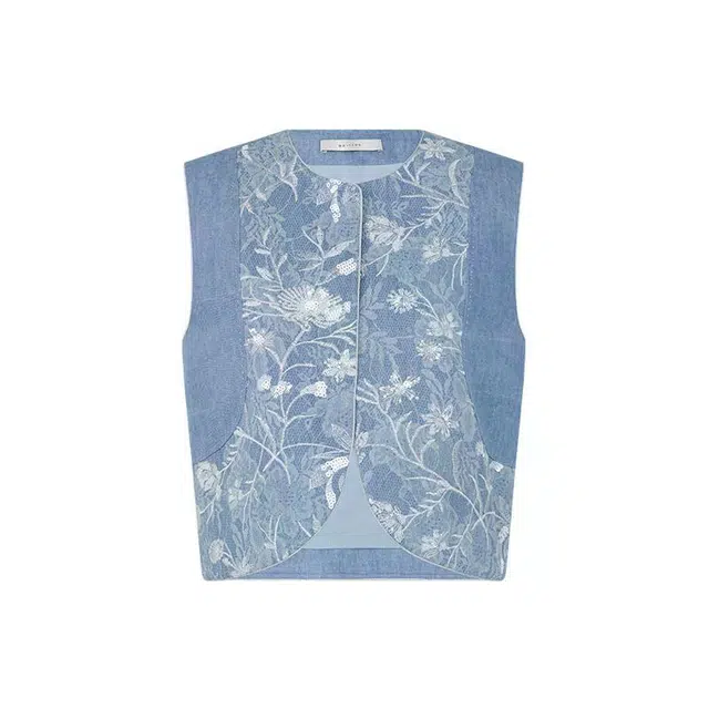 美洋 重工刺绣珠片绣新中式马甲 女款