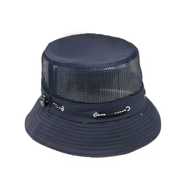 雅鹿优选 夏日度假露营户外运动网眼盆帽钓鱼登山大帽檐遮阳帽 棉 渔夫帽 男女同款情侣款