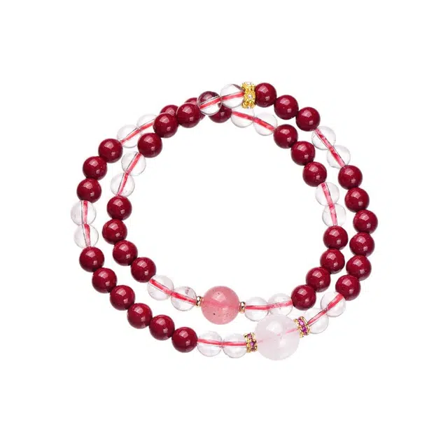 茂琼 精品高含量配珠多圈设计高档小众高级感#好运 朱砂 手串 男女同款情侣款