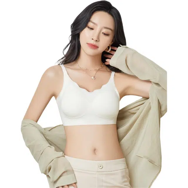 艾诗塔 小胸显大薄款乳胶果冻条软支撑无痕美背文胸 女款