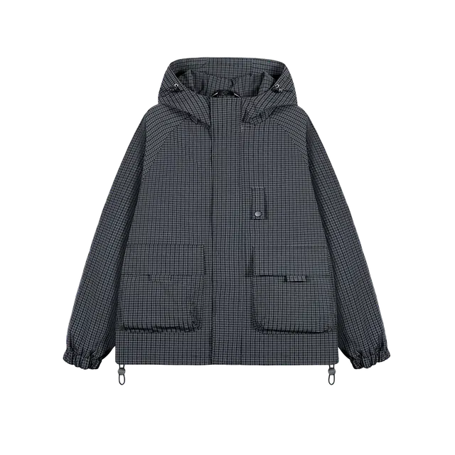 奇迹街区 日系街头潮牌连帽宽松防风机能夹克外套 男女同款