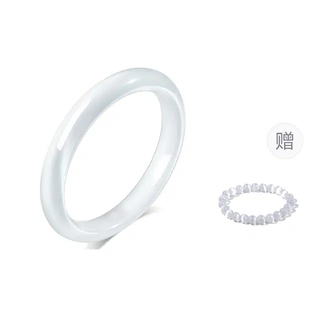 【白月光系列】 眰恦 爆闪玉镯 小众新中式古风玉镯 一步一响 清冷温婉#好运 琉璃 手镯 女款