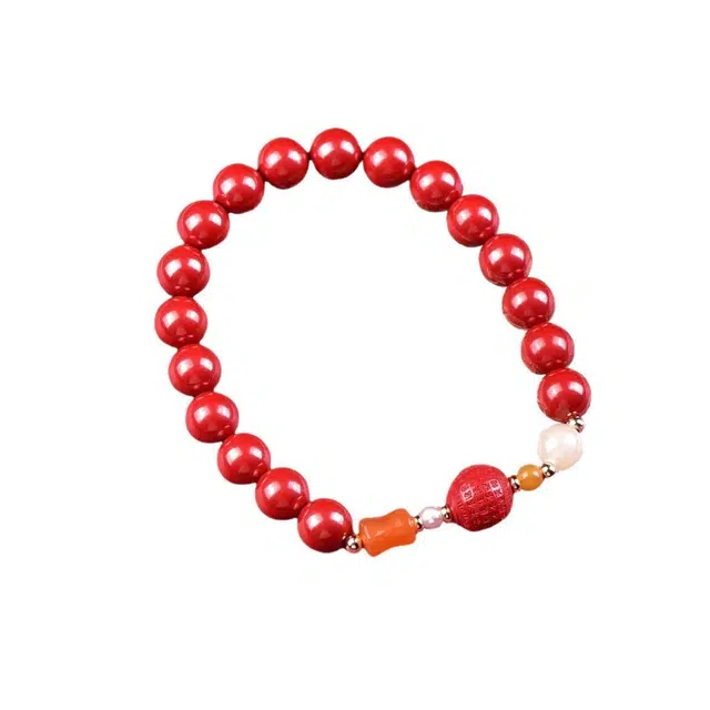 茂琼 精品高含量设计高档小众高级感#好运 朱砂 手串 男女同款情侣款