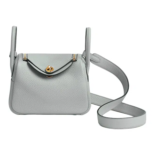 HERMES Lindy Clemence N4 Gris Platine