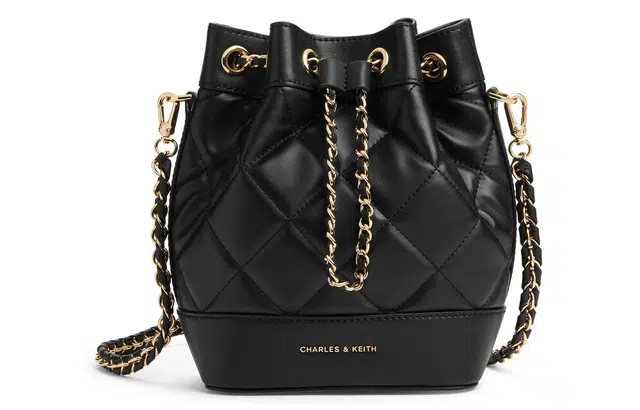 Charles & Keith Quilted Chain Backpack
