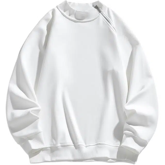 金盾 拉链秋冬小众打底衫休闲半高领宽松长袖卫衣 男款