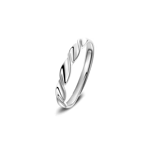 琉堇 莫比乌斯环对戒 轻奢高级感恋爱告白官宣日常通勤约会百搭开口可调节指环 女友七夕限定周年礼盒 锆石 戒指 男女同款情侣款