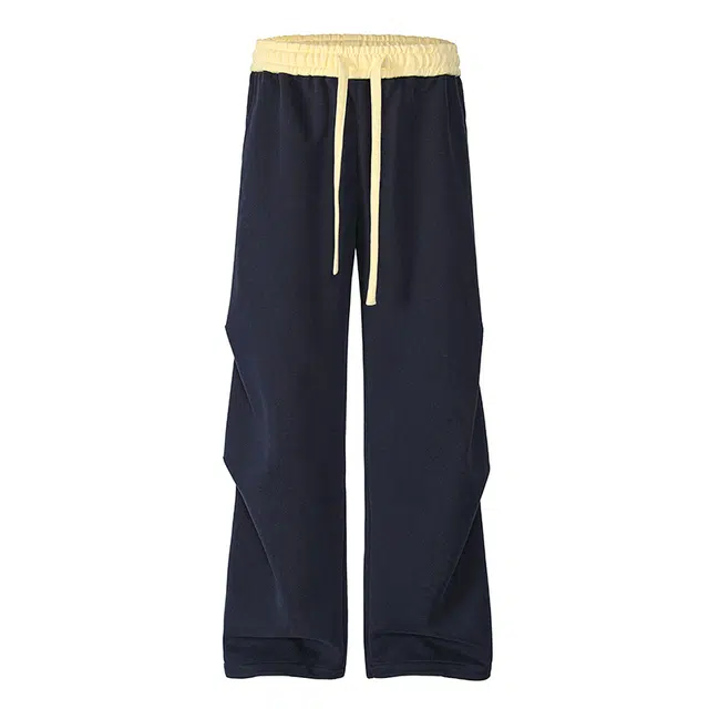 欧路得 美式高街重磅运动卫裤男潮牌秋季宽松直筒阔腿垂感长裤子休闲裤 男款