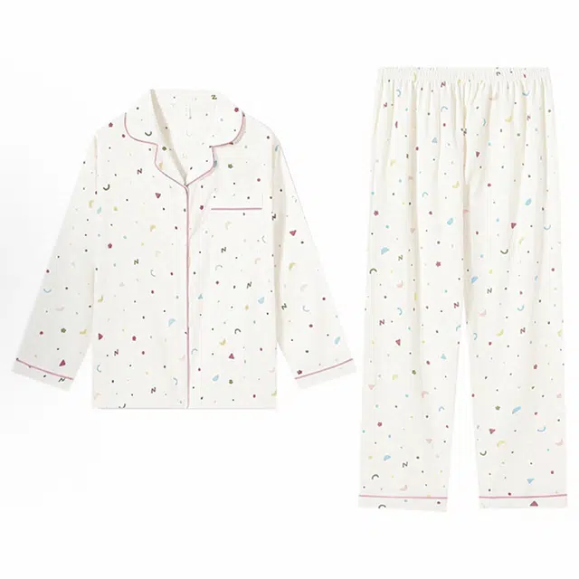 顶瓜瓜 夏季女透气简约休闲柔软面料可外穿家居服睡衣套装 女款