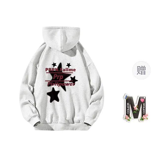 棉购 美式复古连帽宽松小众潮流卫衣 男女同款