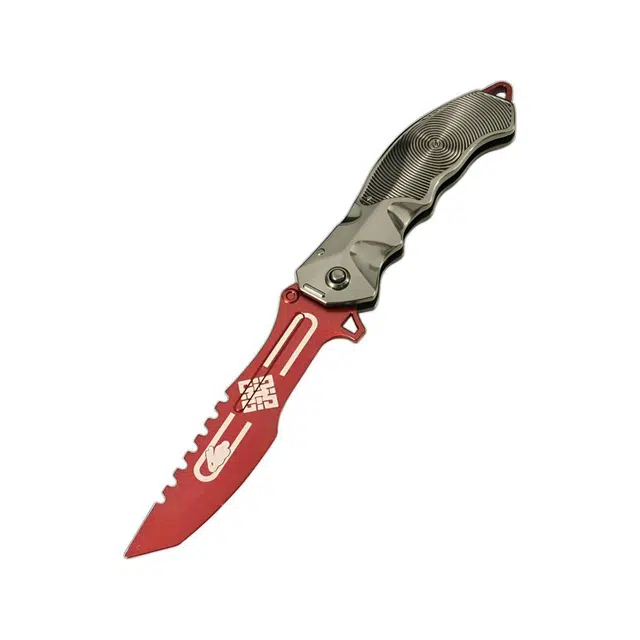 悦米乐 瑞兔可折叠弹动款小刀合金武器实物玩具 其他静态模型