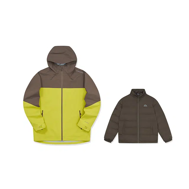 鸿星尔克 户外系列 反光字母印花拼色无境防风防水保暖运动登山拉链开衫连帽夹克外套 男款