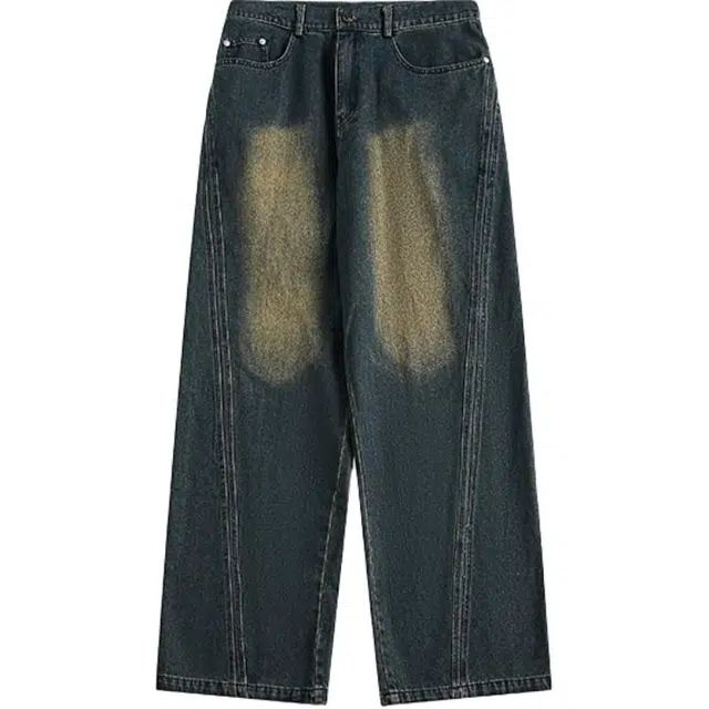 奇迹街区 潮牌简约直筒复古宽松百搭休闲长裤牛仔裤 男女同款