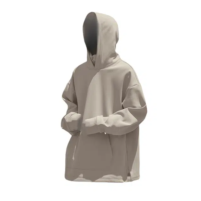 半空山 社恐系列连帽双层领口大口袋美式潮流宽松舒适百搭上衣卫衣 男女同款