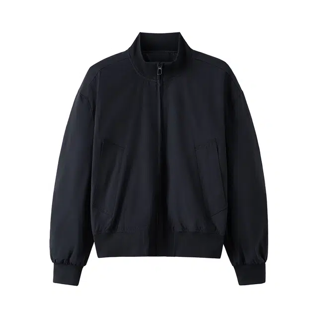 金盾 工装棒球服百搭复古廓形飞行员运动立领宽松夹克外套 男款