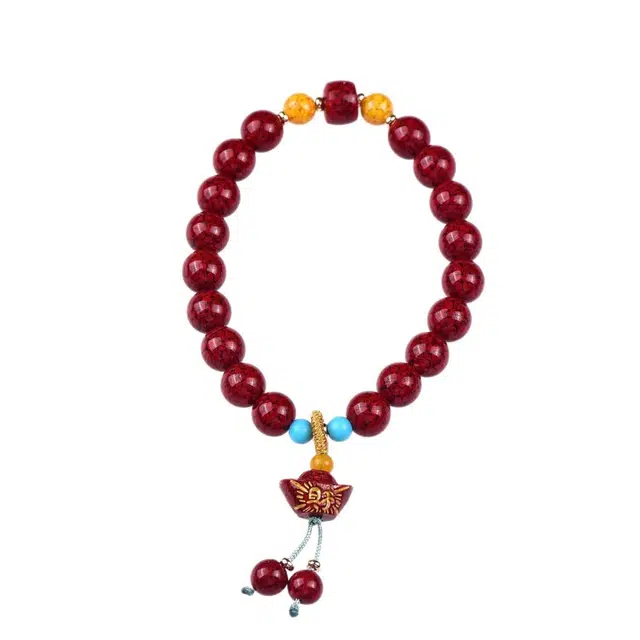 茂琼 招财纳福 高含量配珠晶体砂精品小众百搭高级感#好运 朱砂 手串 男女同款情侣款