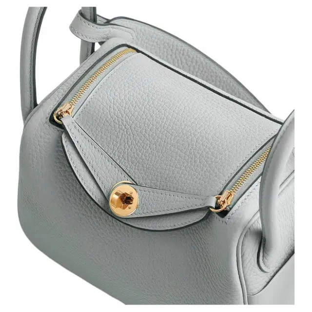 HERMES Lindy Clemence N4 Gris Platine