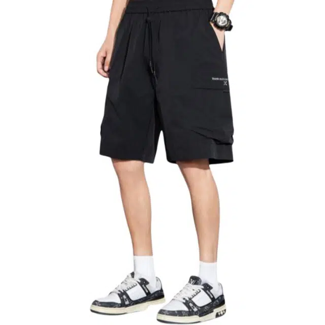 金盾 夏季男士外穿薄款冰丝运动宽松休闲短裤 男款