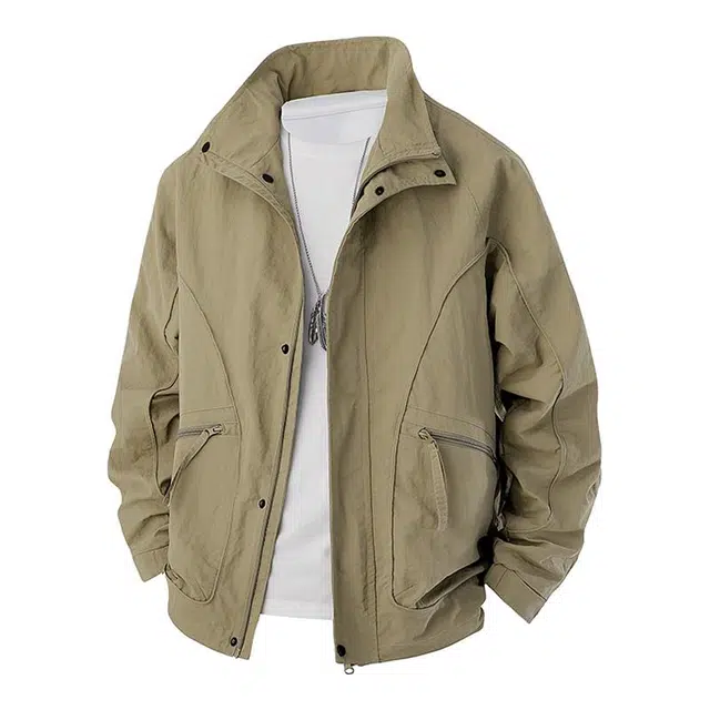 金盾 春秋季男士外穿韩版休闲户外运动宽松夹克外套 男款