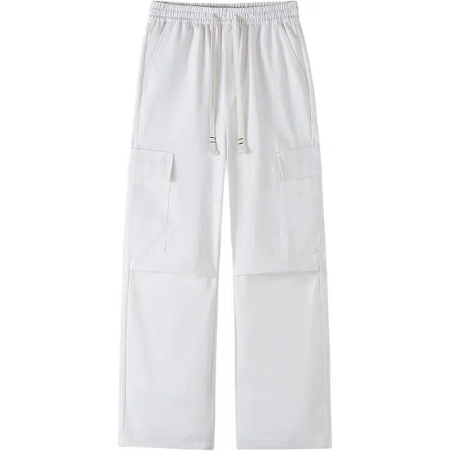 金盾 多口袋百搭复古日系男生宽松直筒休闲裤 男款