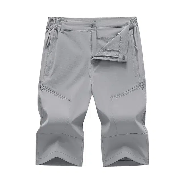 金盾 外穿沙滩裤松紧腰轻薄运动直筒五分工装短裤 男款