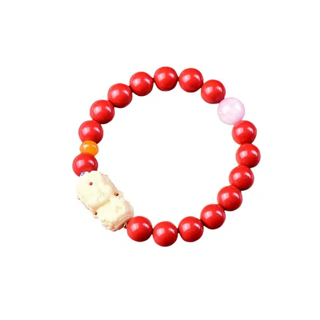 茂琼 精品红砂绿度母高含量设计高档单圈小众百搭高级感#好运 朱砂 手串 男女同款情侣款