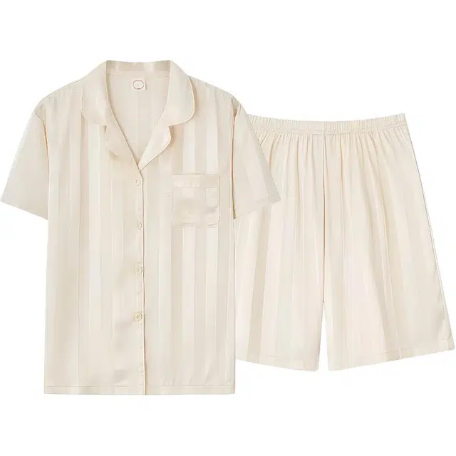 顶瓜瓜 夏季男透气简约休闲舒适面料家居服睡衣套装 男款