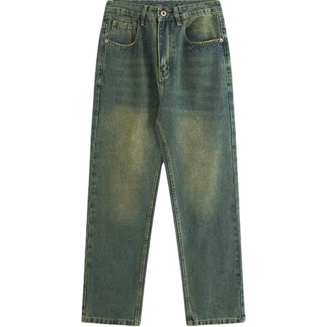 金盾 春秋季男长裤复古潮流街头宽松牛仔裤 男款