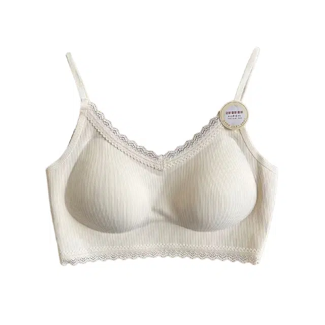 芬腾 无痕小胸聚拢美背固定杯内衣甜美蕾丝法式防下垂收副乳舒适透气文胸 女款