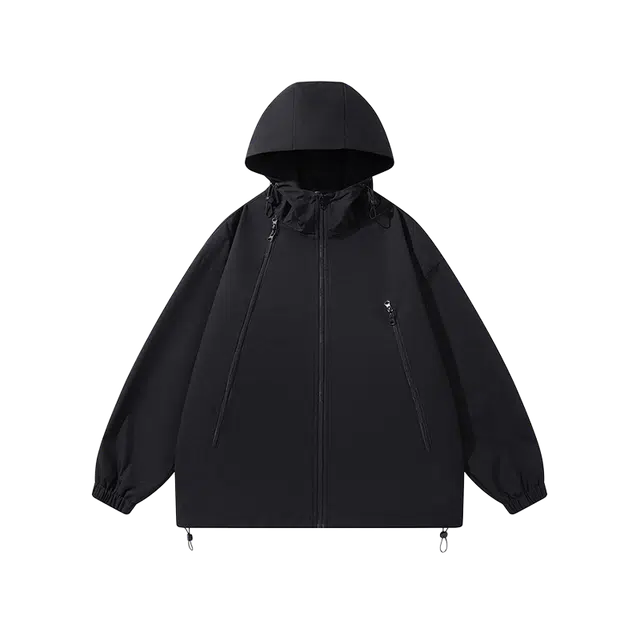 奇迹街区 日系街头连帽潮牌宽松防风机能时尚简约夹克外套 男女同款