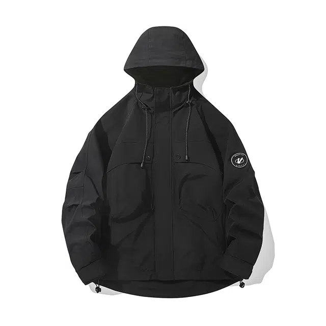希越 防风防水户外旅游登山百搭休闲连帽工装情侣夹克外套 男款