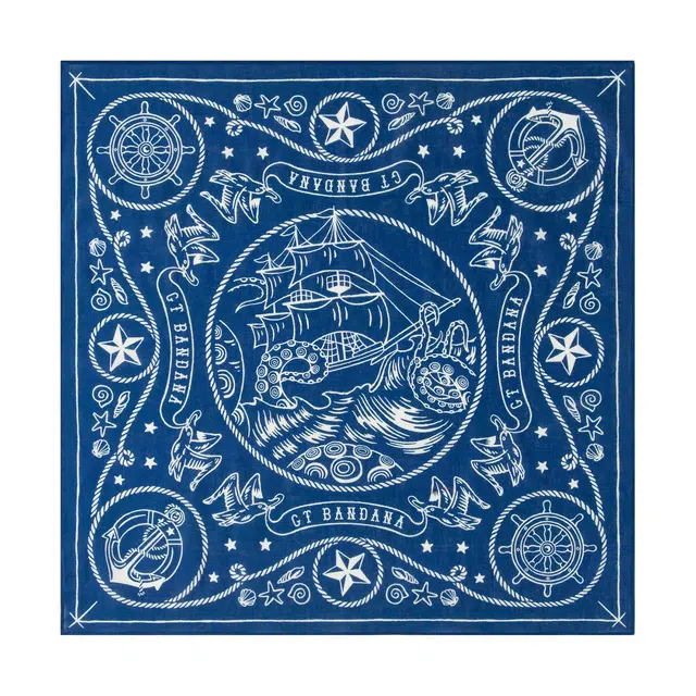 滚烫时光 蓝洋航海 棉 头巾 男女同款情侣款