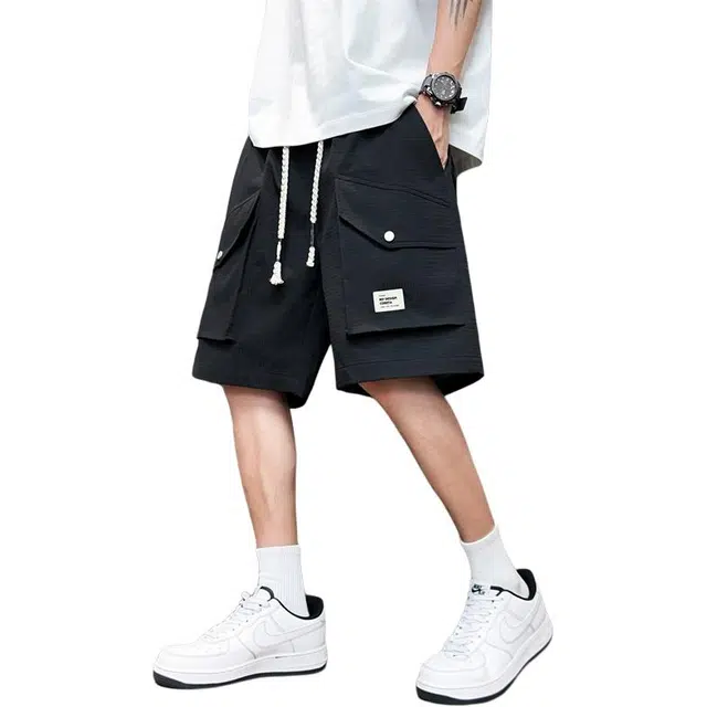 金盾 沙滩日系速干直筒宽松五分休闲短裤 男款