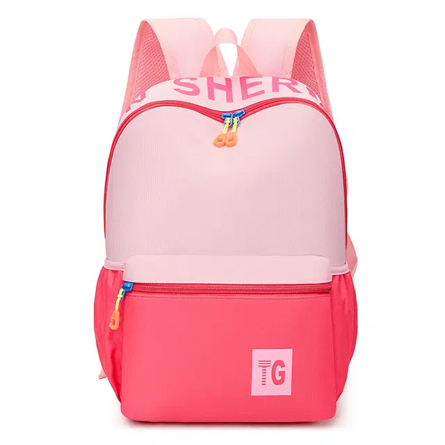 蔻蒂熊 小学生太幼稚了高中上刚刚好大学生女生包背包大容量儿童包 尼龙布 双肩包 常规 青少年 黄色/粉色