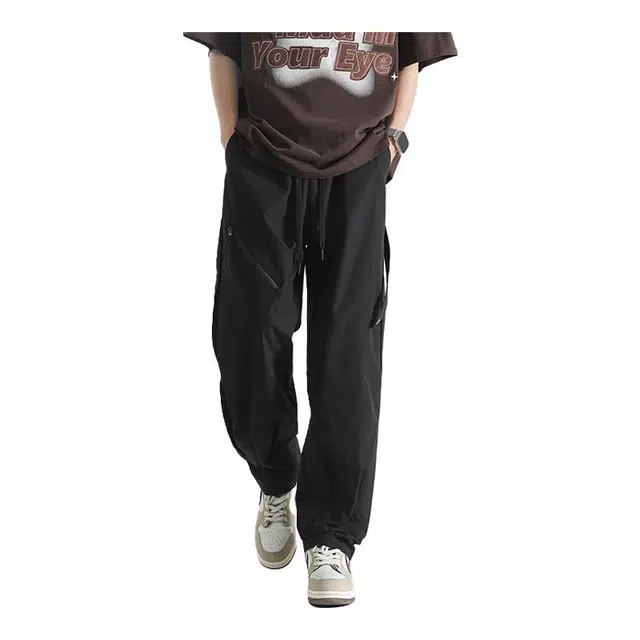 金盾 春秋学生直筒裤潮流百搭复古风宽松休闲裤 男款