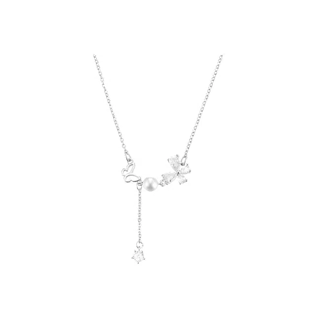 福柚 闪耀蝴蝶 优雅精致蝴蝶纷飞气质小众高级感甜美百搭#好运 合金 项链 女款