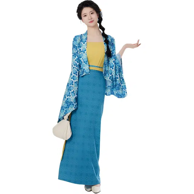 织造司 海岛度假穿搭国风吊带披衫一片式半身裙汉服 女款