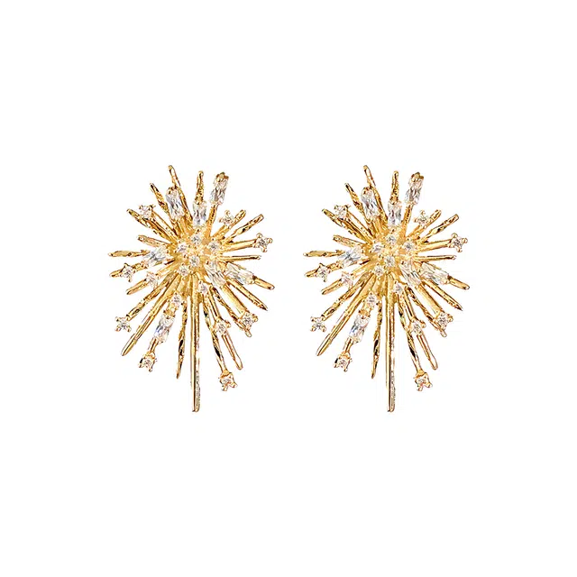 蔻斯琦 璀璨烟花   轻奢高级感时尚夸张显脸瘦 环保合金 耳环 女款