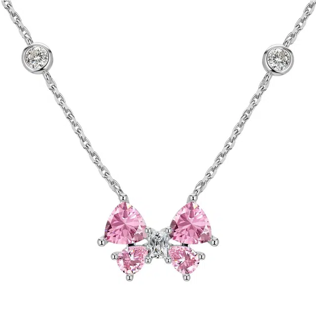 老冯记银楼 粉色气质小众百搭 铜镀金 项链 女款