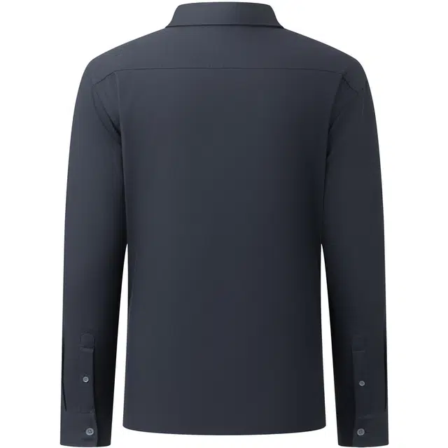 比音勒芬 金秋臻选静默复古老钱风穿搭绵羊毛不扎身不起球舒适百搭时尚大气气质都市质感基础通勤简约长袖衬衫 男款