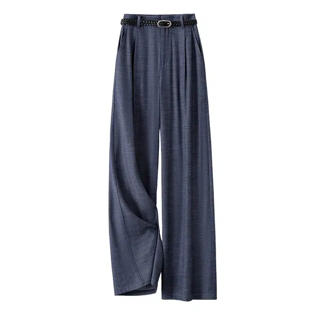 潞优野 微弹西装时尚显瘦仿牛仔高腰直筒裤秋季休闲裤 女款